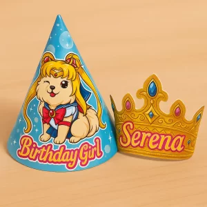 10 gorritos para fiesta… pero solo una corona – Personalízala para tu perro